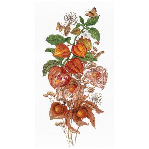 Набор для вышивания крестом Изумрудная ягода НВ-614, 47x25 см. канва, мулине
