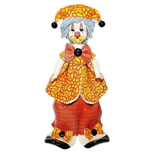 Фигурка из фарфора Клоун в оранжево-красном ZamPiva 30064