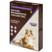 GOOD DOG Мультивитаминное лакомcтво для Собак "В период линьки" 90 таб