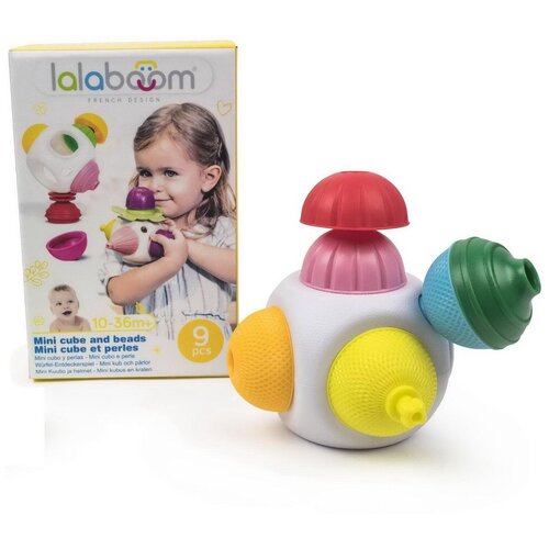 LALABOOM Игрушка развивающая Lalaboom Мини куб, 9 предметов, 2 шт.