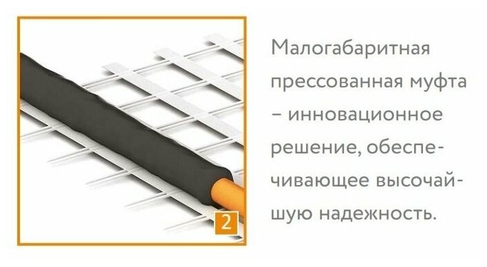 Теплый пол. Мат нагревательный "Теплолюкс" ProfiMat 540 Вт/3,0 кв. м