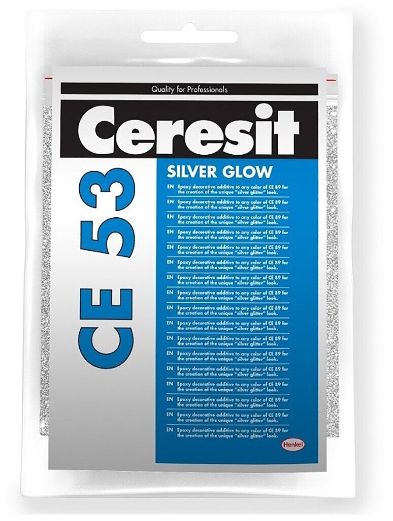 Добавка декоративная для эпоксидной затирки Церезит Ceresit CE 53 silver glow серебристый блеск 75 г