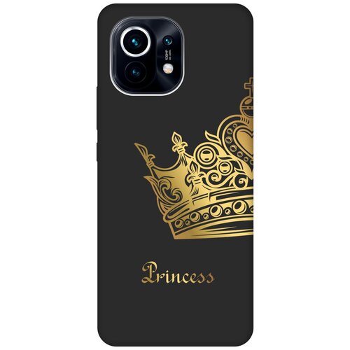 Матовый чехол True Princess для Xiaomi Mi 11 / Сяоми Ми 11 с 3D эффектом черный матовый чехол true king для xiaomi mi 5s сяоми ми 5 эс с 3d эффектом черный