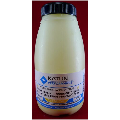 Katun KT-805Y тонер (Xerox Phaser 6000) желтый 30 гр (совместимый) термопленка cactus cs film xer ph6140 для xerox phaser 3010 3040 6000 6010 6125 6128 6130 6140 6180 6500 6510