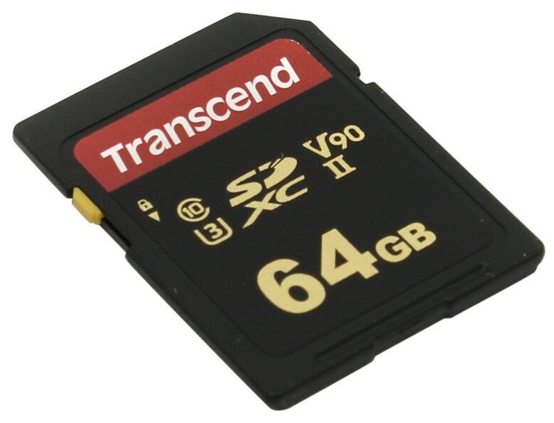 Карта памяти 64GB Transcend SDXC UHS-II Class U3 V90, чтение: 285Мб/с, запись: 180Мб/с - фото №2