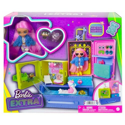 Игровой набор Mattel Barbie Экстра Мини-кукла с питомцами
