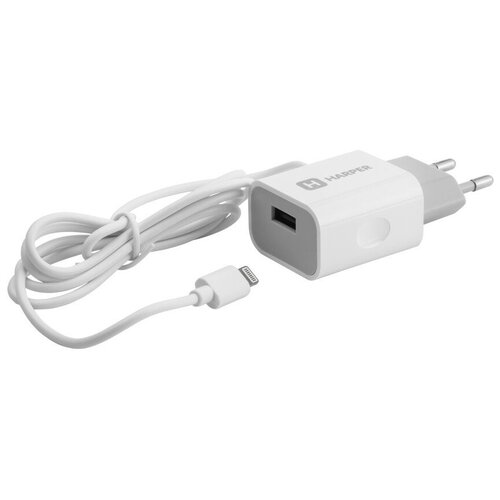 Сетевое зарядное устройство HARPER WCH-5115 2.1A + кабель, белый