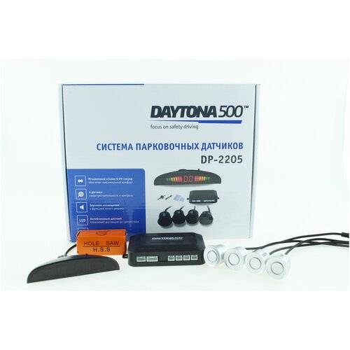 Парктроник Daytona500 DP-2205 4 датчика сенсор 22мм Черный