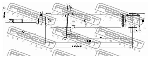 Амортизатор задний Febest 02658717R