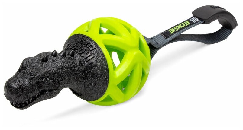 Игрушка для собак GIGWI Mute/Squeak Динозавр с отключаемой пищалкой, зеленый (8 см)