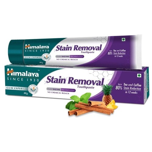 Купить STAIN REMOVAL зубная паста против пятен чая, кофе 80 г./Himalaya/Хималая/Индия, Himalaya Herbals, Зубная паста