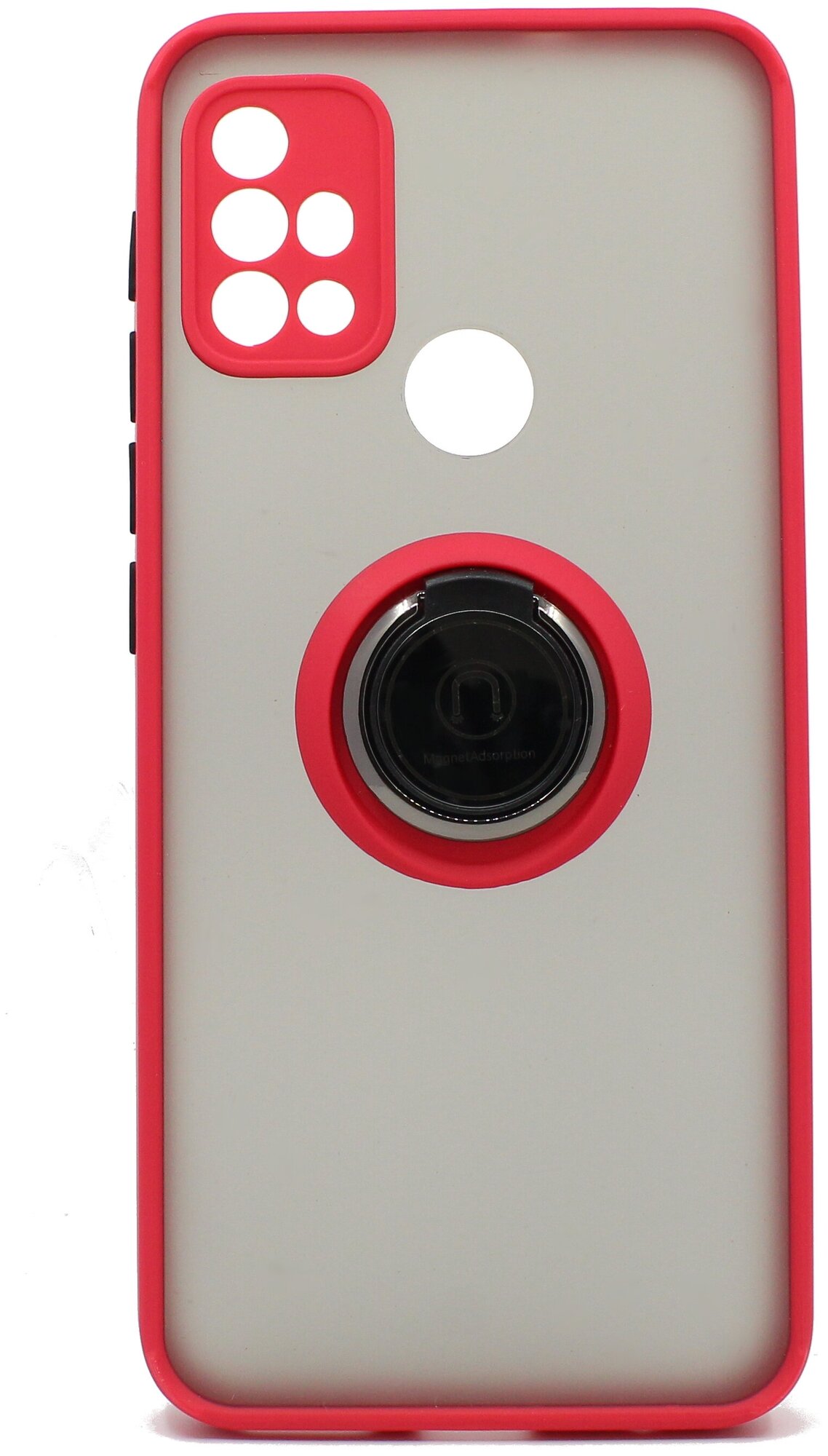 Чехол противоударный Mobix для Motorola G10, G20, G30 с кольцом и с функцией подставки цвет: красный
