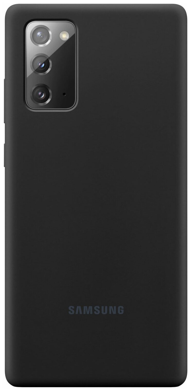 Чехол (клип-кейс) SAMSUNG Silicone Cover, для Samsung Galaxy Note 20, черный [ef-pn980tbegru] - фото №1