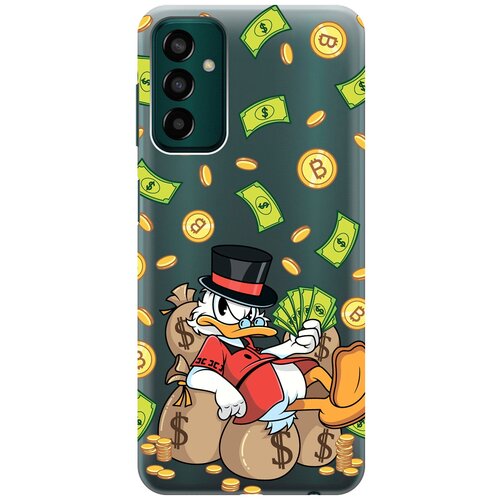 Силиконовый чехол с принтом Rich Scrooge для Samsung Galaxy M13 / Самсунг М13 силиконовый чехол с принтом rich scrooge для samsung galaxy a20s самсунг а20с