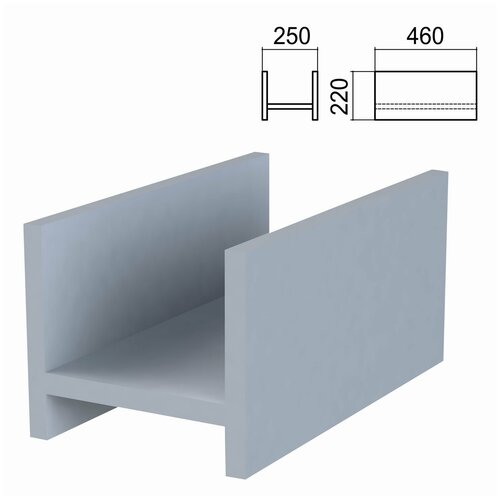 Подставка под системный блок Арго, 250х460х220 мм, серый, 1 шт.