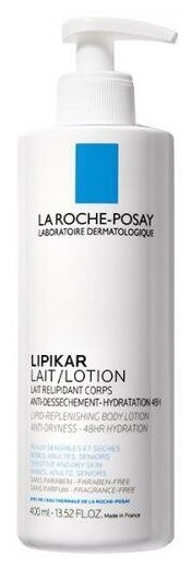 Молочко увлажняющее La Roche-Posay Lipikar для сухой и очень сухой кожи младенцев, детей и взрослых, для тела, 400 мл