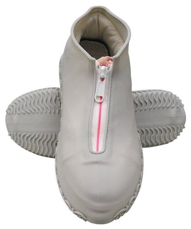 Чехол для обуви силиконовый Размер L 39-42 на молнии чехлы для ботинок от дождя, водонепроницаемые сапоги от дождя