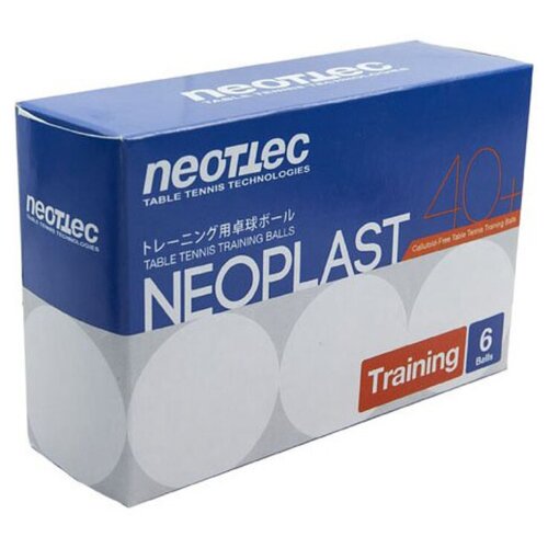 Мячи для настольного тенниса Neottec Neoplast Training 40+ Plastic x6 White