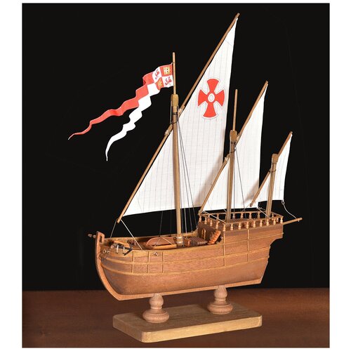 Сборная модель корабля для детей от Amati (Италия), Nina (нао), 220х60х230 мм, М.1:135 сборная модель корабля от amati италия santa maria плюс инструменты м 1 65