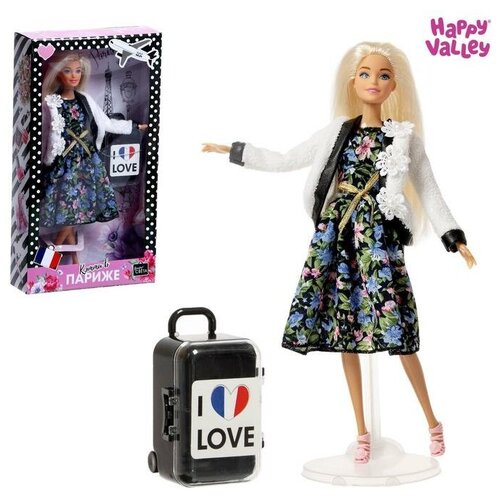 фото Кукла с чемоданом «кэтти в париже», серия вокруг света happy valley