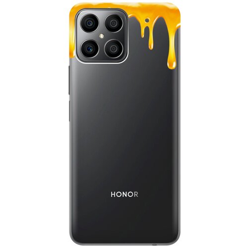 Силиконовый чехол на Honor X8, Хонор Икс 8 с 3D принтом Honey прозрачный силиконовый чехол на honor x8 хонор икс 8 silky touch premium с принтом honey желтый
