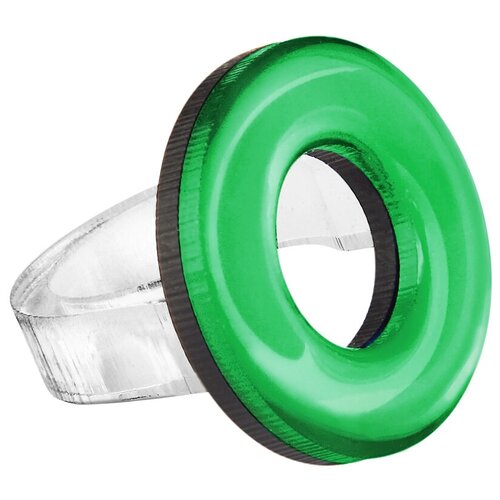 Кольцо MONOLAMA, размер 17, зеленый кольцо monolama круг жёлтый 17 53мм