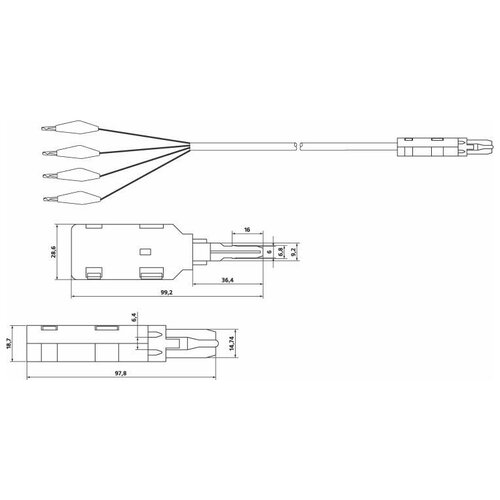 Тестовый кабель Hyperline (KR-CABLE-CRO4) тестовый кабель hyperline kr cable 6p2c