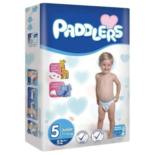 PADDLERS детские подгузники №5 JUNIOR JUMBO 11-18 кг 52