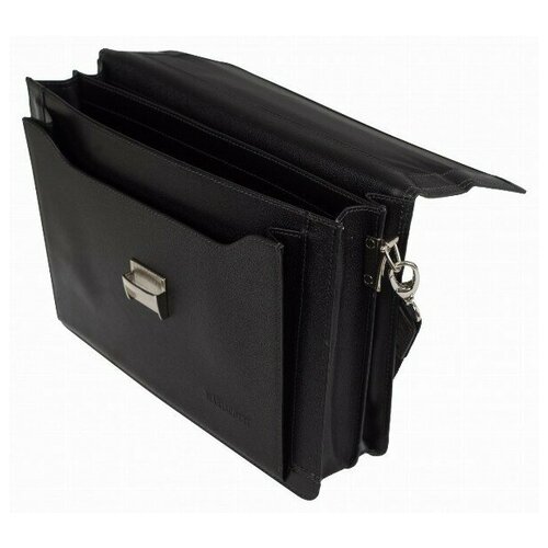 Портфель Franchesco Mariscotti фактура зернистая гладкая тиснение черный 23000₽