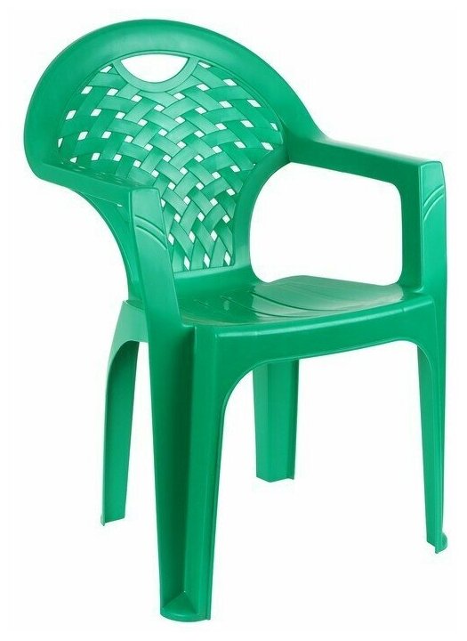 Кресло, 58,5 х 54 х 80 см, цвет зелёный - фотография № 4