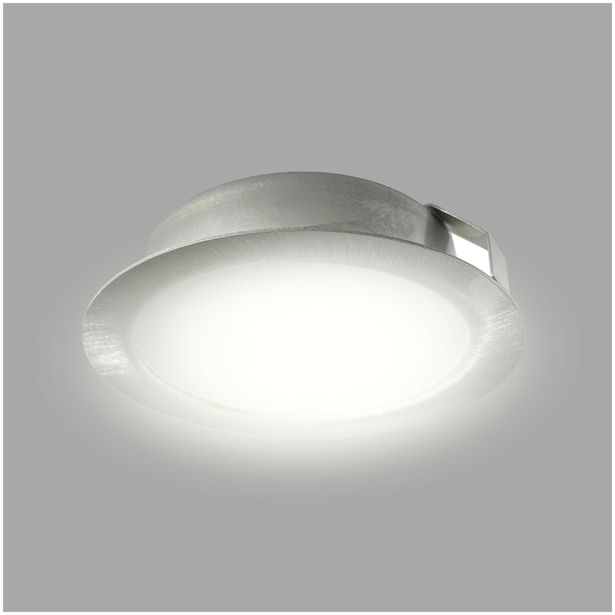 Светильник точечный светодиодный встраиваемый СК50-4М под отверстие 60 мм 1.5 м² белый свет цвет никель - фотография № 3