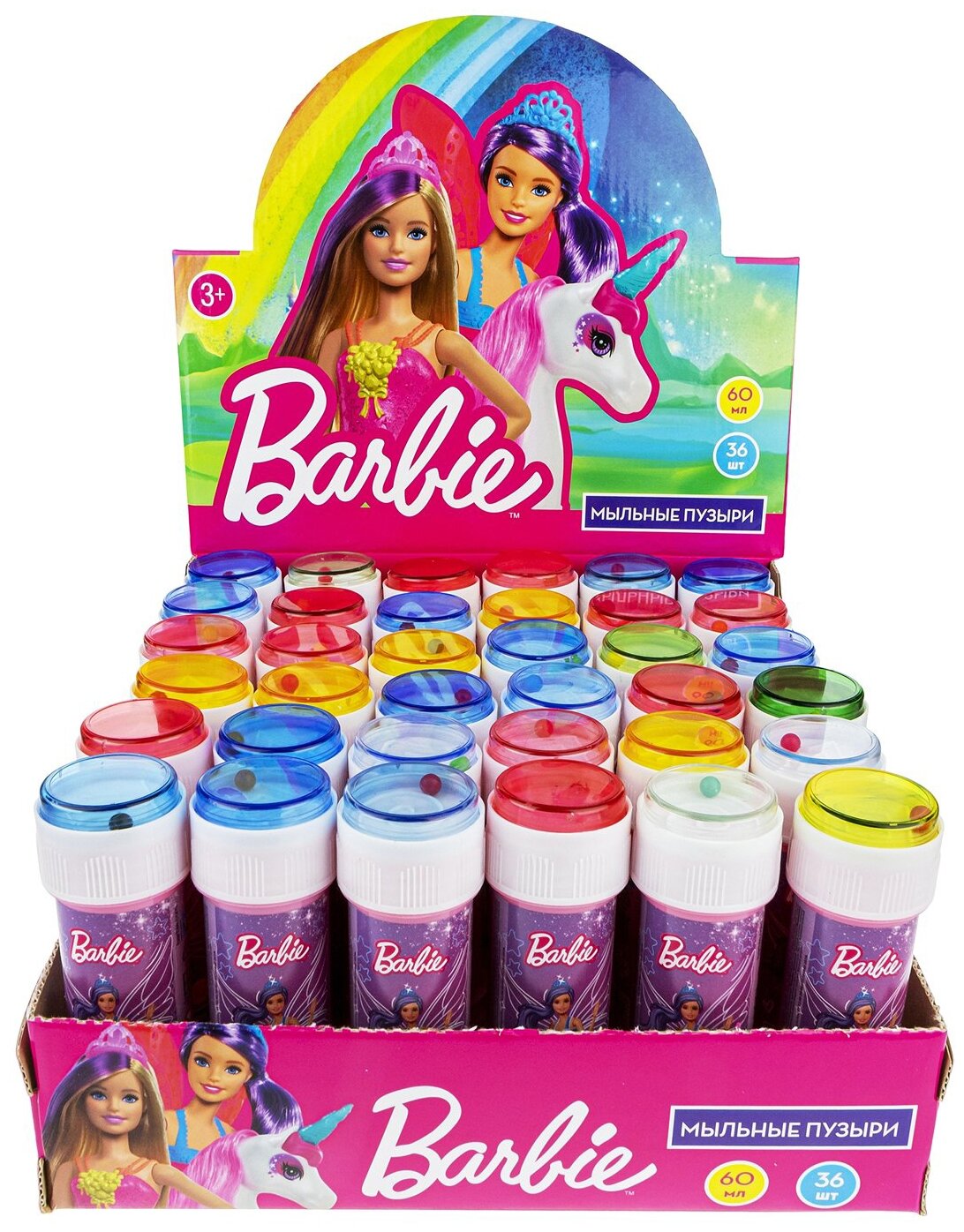 Мыльные пузыри 1toy Barbie Т22255 36 шт.