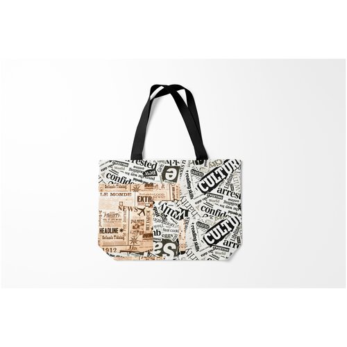 фото Сумка-шоппер / 46х35 см / популярные иллюстрации / другие газета burnettie