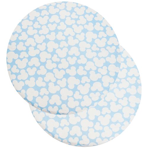 фото Комплект круглых простыней на резинке amarobaby 75х75х12 бязь (мышонок голубой)-2 шт.