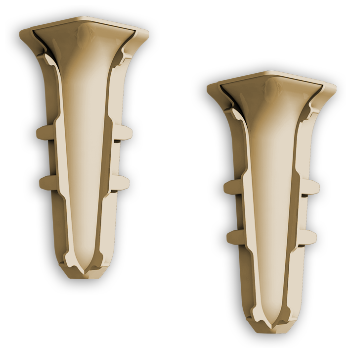 Угол внутренний для плинтуса 70мм Идеал Классик, 321 Падук - фотография № 2