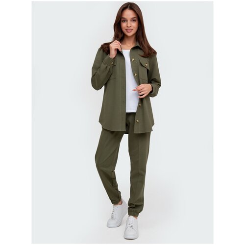 Комплект одежды Modellini, размер 54, зеленый костюм ronroc кардиган и брюки повседневный стиль прямой силуэт пояс на резинке карманы трикотажный размер 44 серый