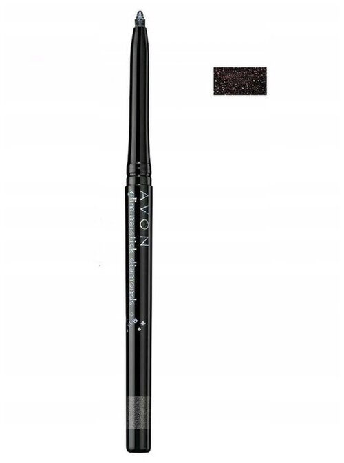 AVON Карандаш для глаз Glimmerstick Diamonds Black Illusion, оттенок Black Bioux