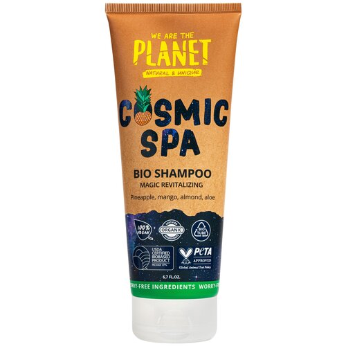 Купить Бессульфатный шампунь для волос питание и увлажнение, натуральный шампунь для волос COSMIC SPA био 200 мл WE ARE THE PLANET
