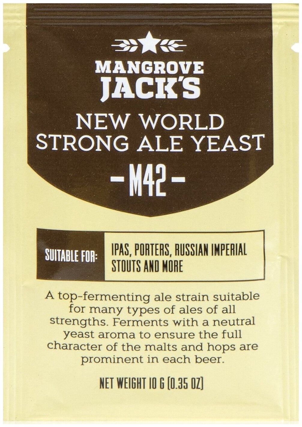 Дрожжи пивные Mangrove Jack's New World Strong Ale M42, 10 гр