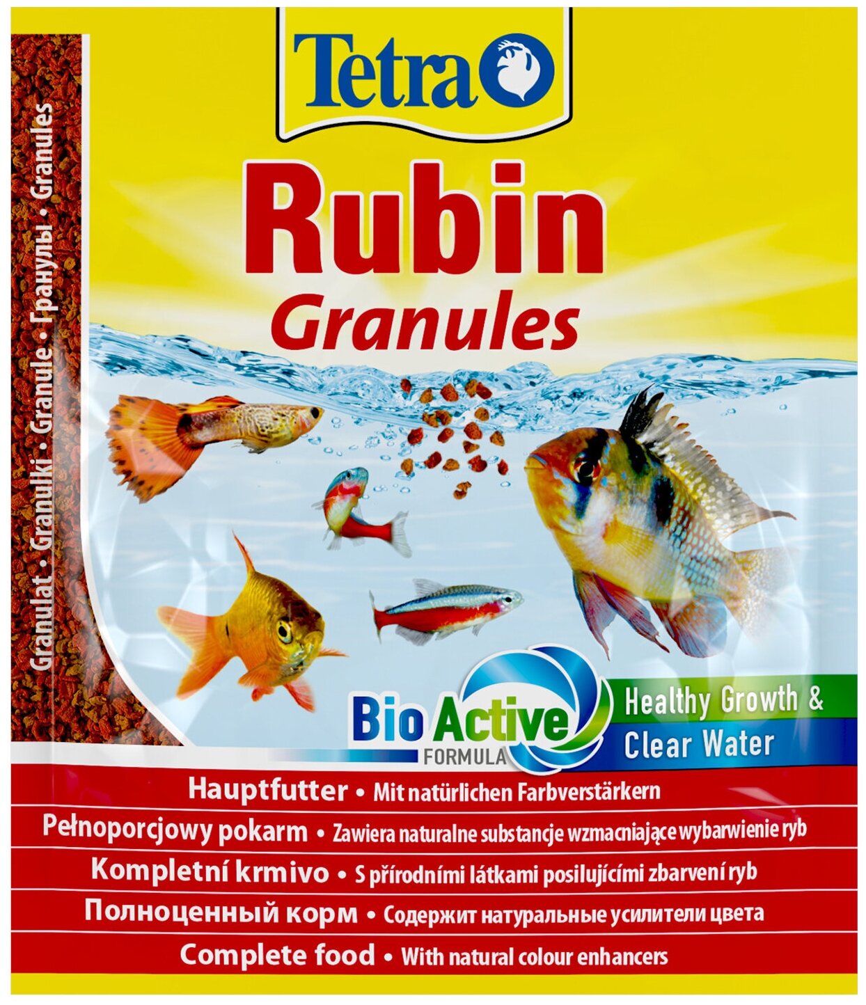 TetraRubin Granules (гранулы) для улучшения окраса всех видов рыб 15 г.