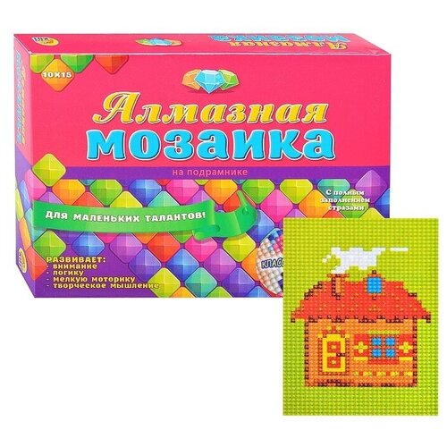 Алмазная мозаика Рыжий кот классическая Домик 10*15 см (AC1013)