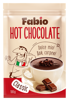 Напиток сухой растворимый Fabio "Classic Горячий шоколад" 100 грамм