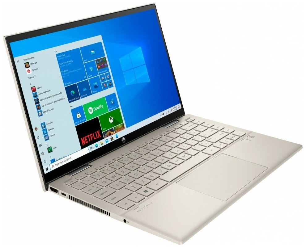 Ноутбук HP Pavilion x360 14-dy0009ur 3B3Q9EA 14 Core i5 1135G7 8Gb SSD 512Gb Iris Xe Graphics Золотистый
