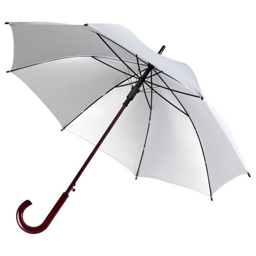 Зонт-трость Проект 111, серебряный зонт полуавтомат для девочек мультиколор