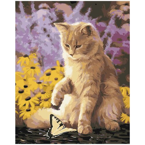 Картина по номерам "Ленивый кот", 40x50 см