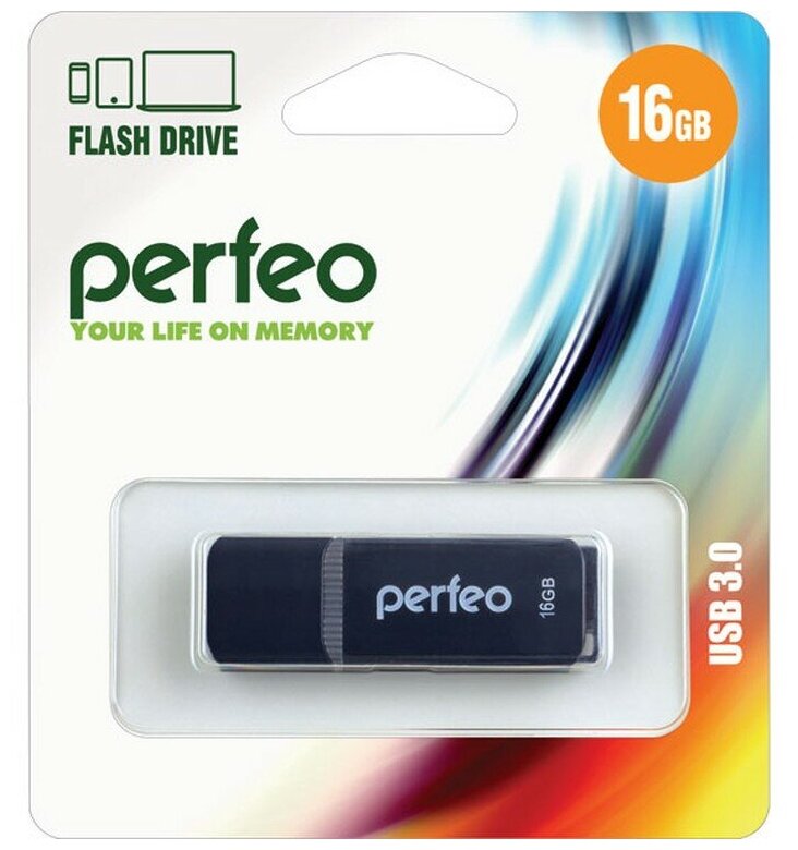 USB флешка Perfeo USB 3.0 16GB C12 Black