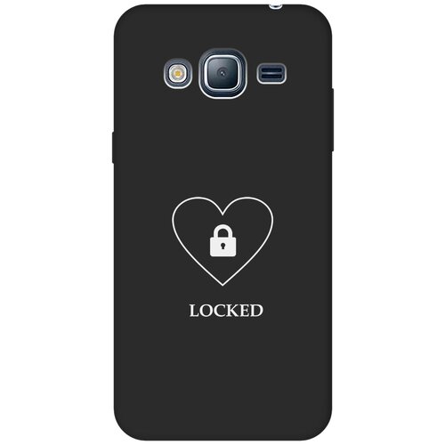 Матовый чехол Locked W для Samsung Galaxy J3 (2016) / Самсунг Джей 3 2016 с 3D эффектом черный матовый чехол volleyball w для samsung galaxy j3 2016 самсунг джей 3 2016 с 3d эффектом черный