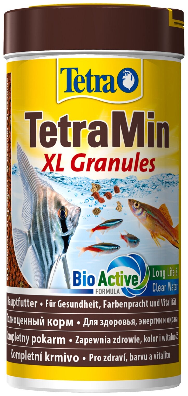 TetraMin XL Granules корм для всех видов рыб крупные гранулы 250 мл - фотография № 1