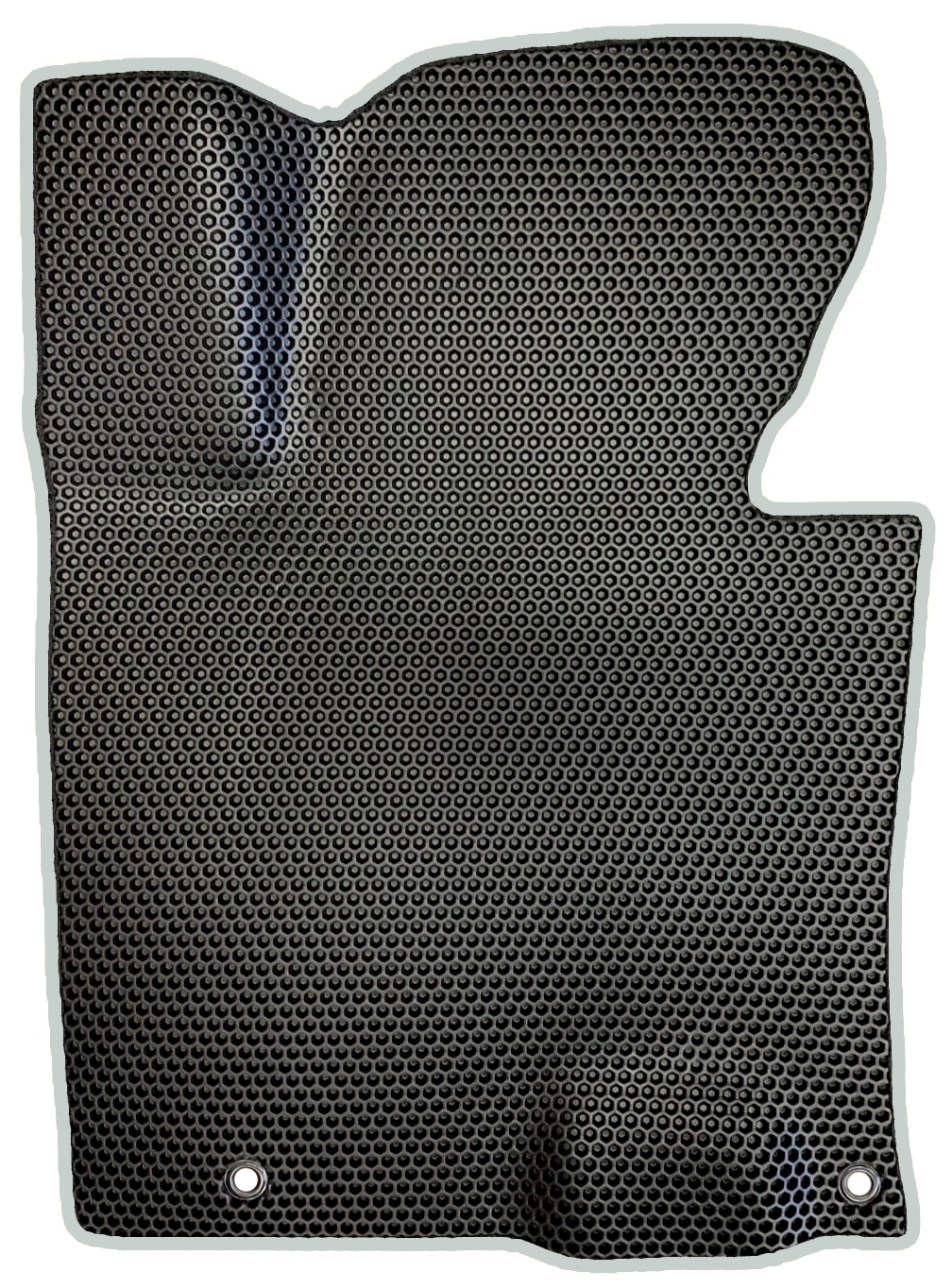 EVA коврик для Kia Ceed 2 (2012-2018) / Киа Сид 2 / Черные соты, серебристый кант