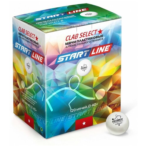 Мячи Start line Club Select 1* New (120 шт, бел.) мячи start line standart 2 new